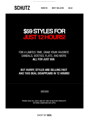 Schutz - $59 Styles — 12 Hours Only!