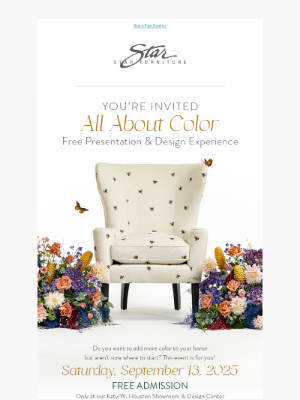 Star Furniture - You're Invited: A Celebration of Color & Design