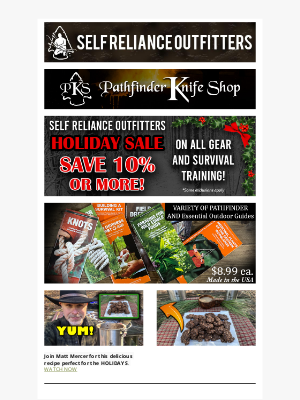 Self Reliance Outfitters - Still time to SAVE and don't miss our Pathfinder Outdoor Kitchen recipe!