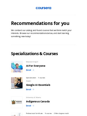 Coursera - Recommended: AI For Everyone
