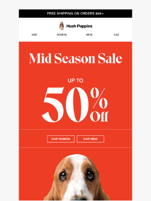 Hush Puppies - Up to 50% off Mid Season Sale
