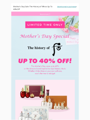 MASKSHEETS - 👑Mother’s Day Royal Treat! Up to 40% Off The History of Whoo!✨