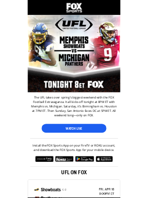 Fox Networks Group - FOX Football Extravaganza starts tonight 🏈