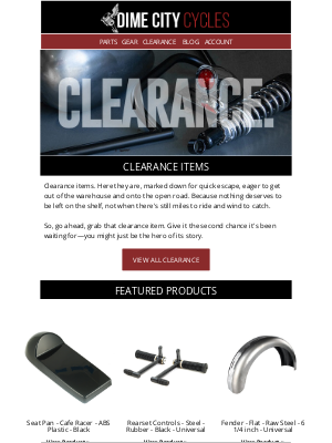 Dime City Cycles - 🚨Clearance Items🚨at Dime City Cycles