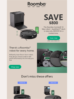 iRobot - Your Exclusive Offer Awaits: Get Up to $800 Off Inside!