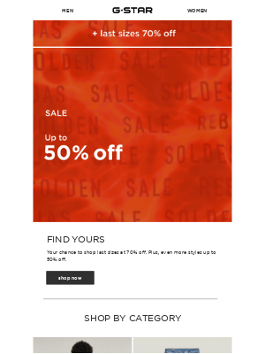 G-Star RAW - Last Sizes: 70% Off
