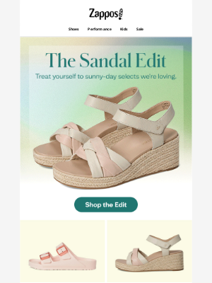 Zappos - The sandal edit