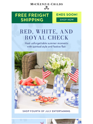 MacKenzie Childs LLC - Entertaining for the 4th? You’re right on time.