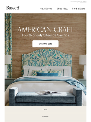 Bassett Furniture Industries - Celebrating Our American Craft With a Sale!