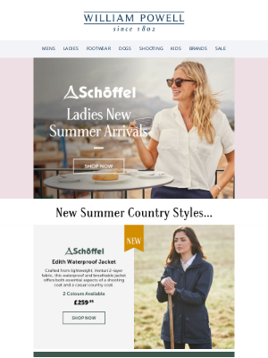 William Powell - Ladies, meet the latest from Schoffel!