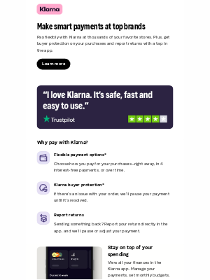 Klarna - Pay your way at your favorite stores