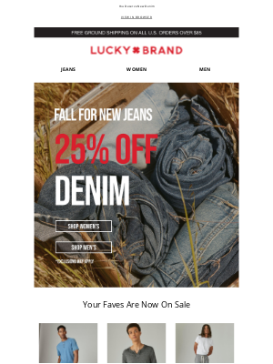 Lucky Brand - Time For New Jeans! ⏰ They're 25% Off