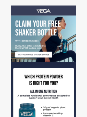Vega - FREE Shaker Bottle? Yes, Please
