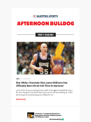 Barstool Sports - Rise White Chocolate Rise: Jason Williams Has Officially Been Hired Full-Time At Barstool