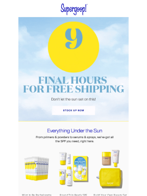 Supergoop! - Last chance for SPF shipped FREE ⌛️