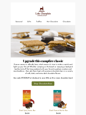 Lake Champlain Chocolates - Make the ultimate s'mores! 🍫