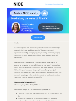 NICE - Looking for ways to boost ROI with AI? This webinar is for you