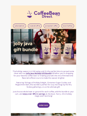 Coffee Bean Direct - Wrap Up Your List with the Jolly Java Holiday Gift Bundle!