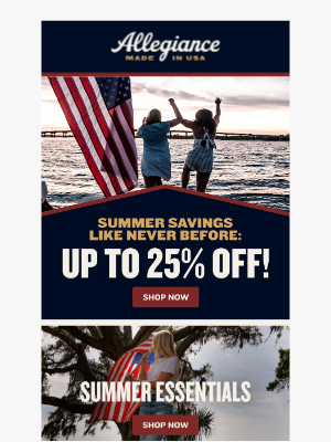 Allegiance Flag Supply - Summer Savings Like Never Before
