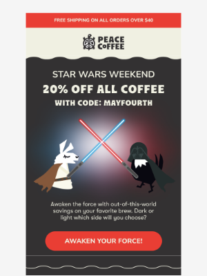 Peace Coffee - 💫 Awaken your force!