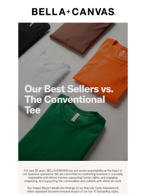 Bella + Canvas - BELLA+CANVAS Best Sellers Vs. The Conventional Tee