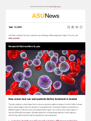 Arizona State University - Better way to track cancer