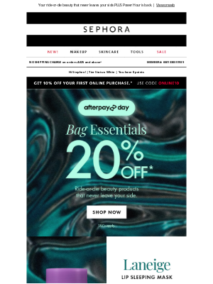 Luxola - Afterpay Day:20% Off* Bag Essentials💚✨