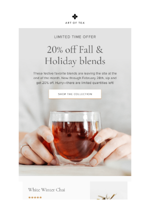 Art of Tea - Saying farewell to Fall and Holiday blends