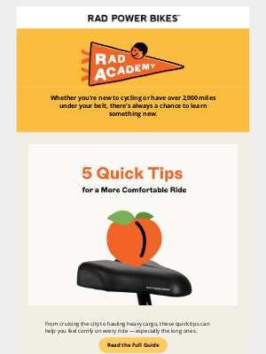 Rad Power Bikes - Rad Academy 🎓 5 Quick Tips for a More Comfortable Ride