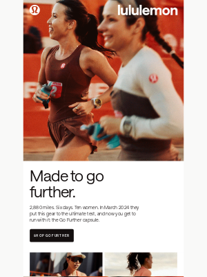Lululemon - Go Further in six new running innovations