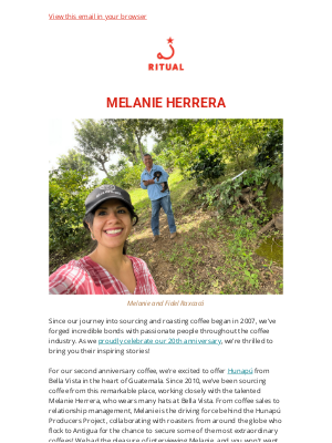 Ritual Coffee Roasters - Hunapú is Our Next Anniversary Coffee!