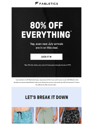 Fabletics - Don't miss 80% off!