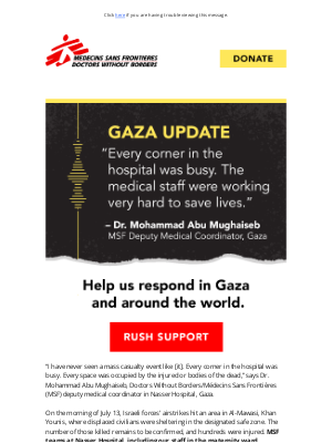 Doctors Without Borders - BREAKING: MSF teams treat over 100 patients in mass casualty incident in Gaza