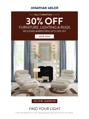 Jonathan Adler - Glow With It: 30% OFF LIGHTING Is Happening Now