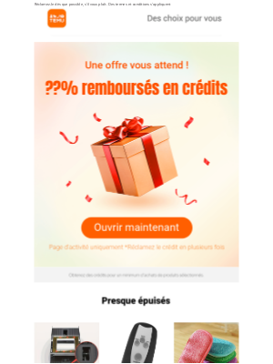 Temu (France) - Coucou, le Boss a insisté pour que je vous envoie une [Récompense pour la Fidélité].