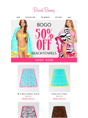 Beach Bunny Swimwear - Buy One, Get One 50% OFF 🏖️