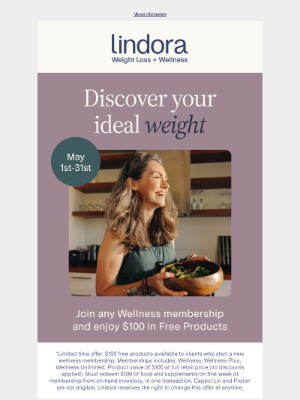 Lindora LLC. - Find Your Ideal Weight & Get $100 in Free Products!