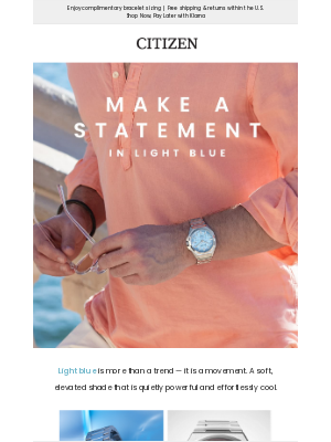 Citizen Watch Company - These light blue dials redefine modern luxury