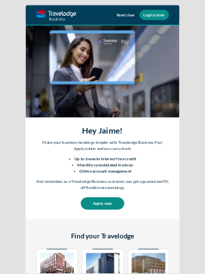 Travelodge (United Kingdom) - Why Business Pay just makes sense