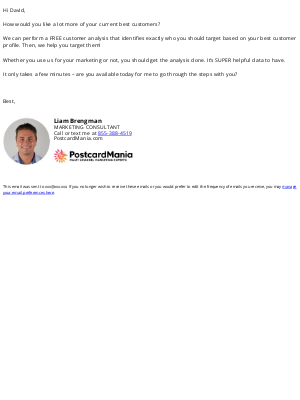 PostcardMania - analysis of your top customers