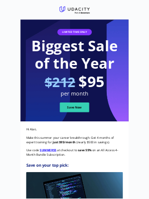 Udacity - ☀️ Summer Sale: 55% Off 4-Month Bundle