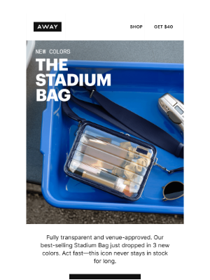 The Stadium Bag in NEW COLORS