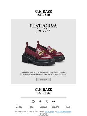 G.H. Bass & Co. - Add some height to your style!