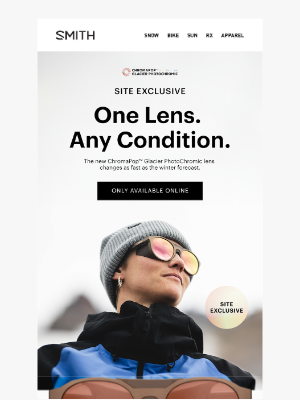 SMITH OPTICS - Site Exclusive: New Glacier Tint Only Here