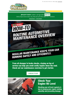 O'Reilly Auto Parts - Save Money with Regular Maintenance