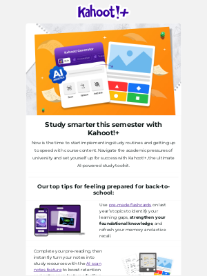 Kahoot! - Study smarter this semester with Kahoot!+