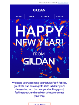 Gildan - Wishing you a great start to the New Year!