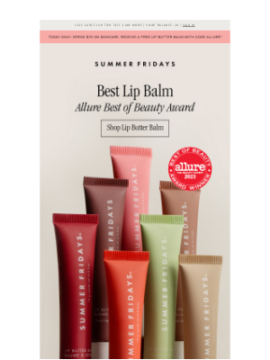 Summer Fridays - Free Lip Butter Balm! 🏆