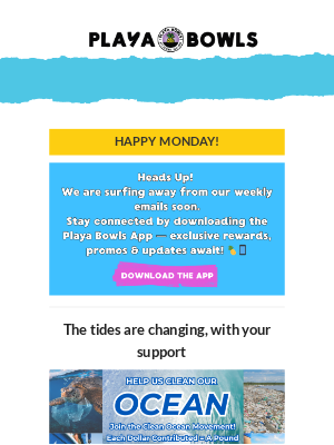 Playa Bowls - Be Part of The Clean Ocean Movement 🌊