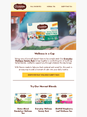 Celestial Seasonings - A soothing sip for every moment